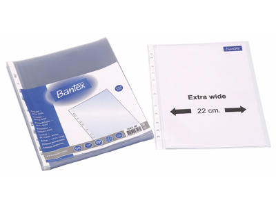 Plastlomme A4+ 0,10 m/præg å/top 50 stk Bantex