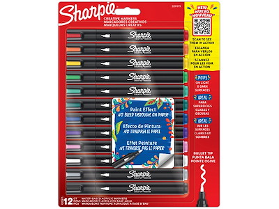 Marker Sharpie Kreative Akryl rund spids 12 ass