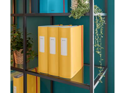 Brevordner Leitz Cosy A4 80mm gul