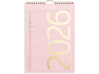 Familiekalender Color lille 2026