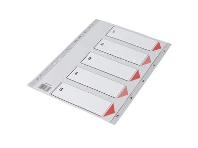 Talregister A4 Qline 1-5 grå