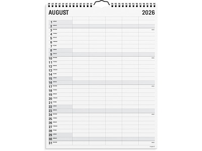 Familiekalender Black and white 5 kol. 2026