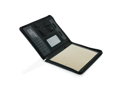 Essential tech portfolio med lynlås, sort