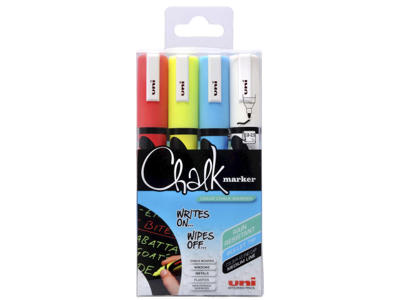 Chalkmarker Uni PWE-5M 4 ass