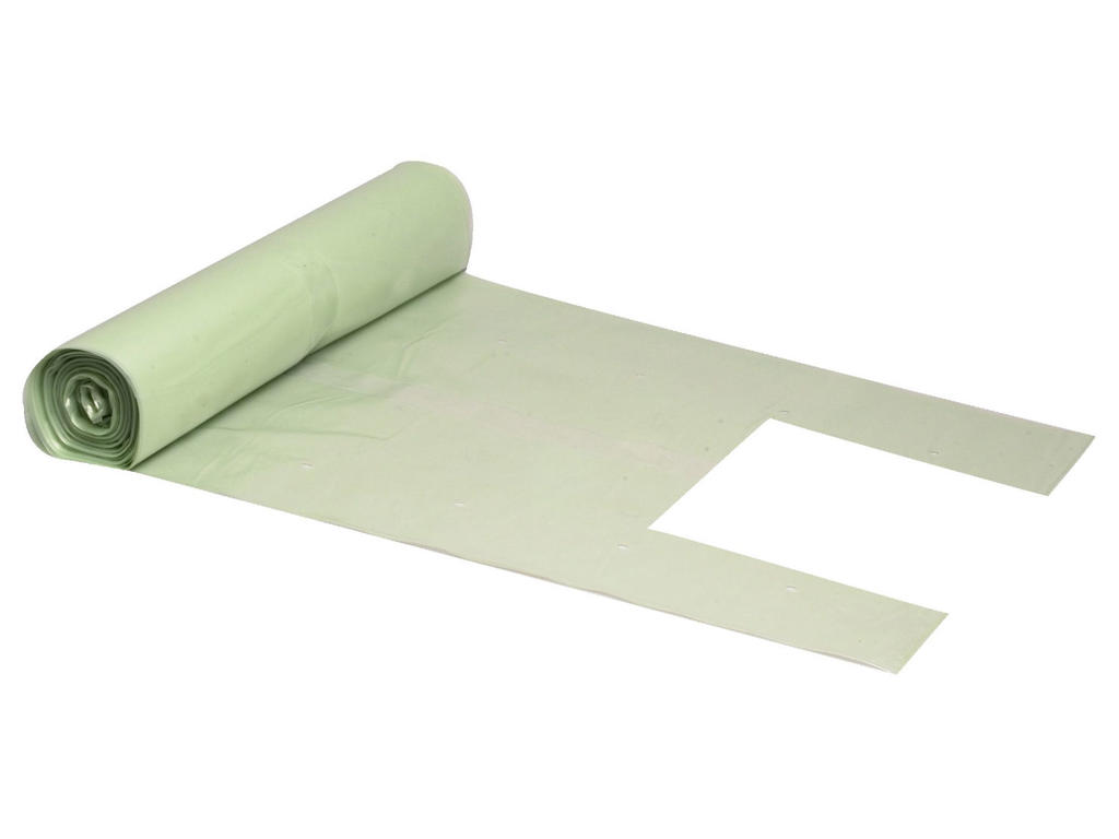 Affaldssæk | 450/195x1520 mm | 240 L | lys grøn | 60 mic | 100% genbrugsplast | 10 stk