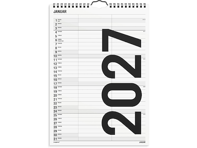 Familiekalender Black and white 2 kol. 2027