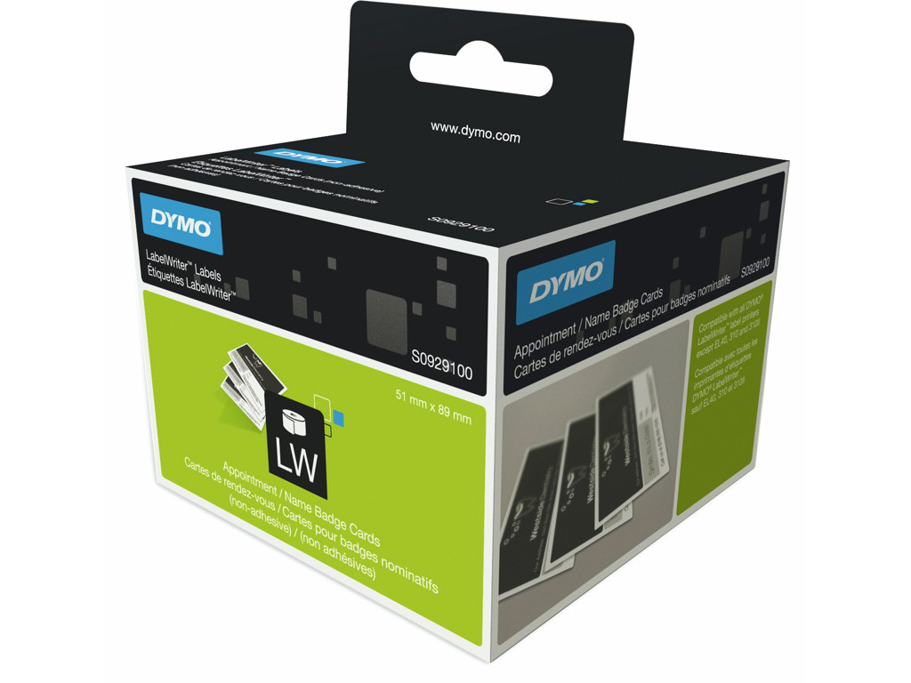 Dymo etiketter 51x89mm 300 stk. aftagelig S0929100