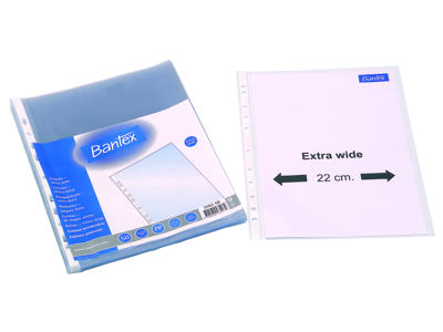 Plastlomme A4+ 0,10 m/præg å/top 50 stk Bantex