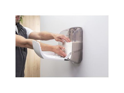 Dispenser til håndklædeark Katrin small hvid