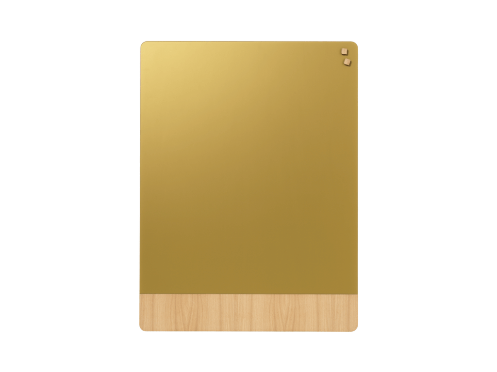 Magnetisk glastavle Naga | 120 x 90 cm | Mat glas guld med egefiner
