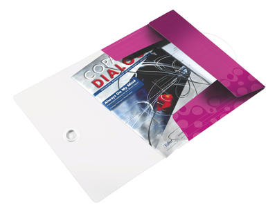 Elastikmappe A4 plast PP pink Leitz WOW