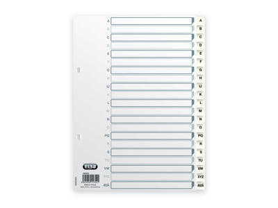 Alfabet A5 Strongline a-å hvid