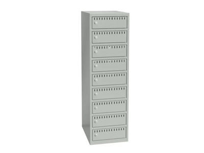 Opladningsskab cykelbatterier 9 rum gulvmodel lysgrå