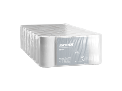 Køkkenrulle Katrin Plus Kitchen 75 | 2-lags hvid | 32 rl | 21 m