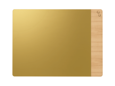 Magnetisk glastavle Naga | 120 x 90 cm | Mat glas guld med egefiner