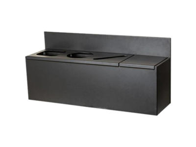 Affaldsspand til væg 4x15 liter sort 