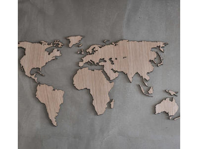 Verdenskort i lys eg