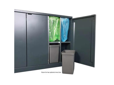 Affaldsbeholder Bica 2x65L+2x45L sort