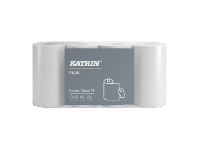 Køkkenrulle Katrin Plus Kitchen 75 | 2-lags hvid | 32 rl | 21 m