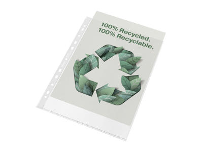 Plastlomme A4 0,07 præg å/top Recycle 100 stk Esselte