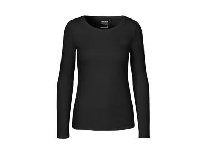 Dame Langærmet T-shirt Neutral O81050 sort 