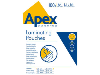 Lamineringslomme A4 75/80 mic 100 stk