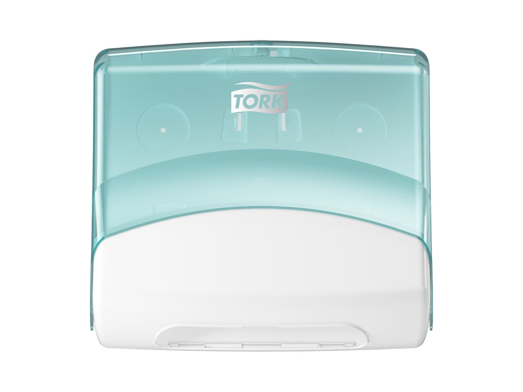 Dispenser Tork W4 654000 turkis/hvid - Kræver Tork Dispenser aftale