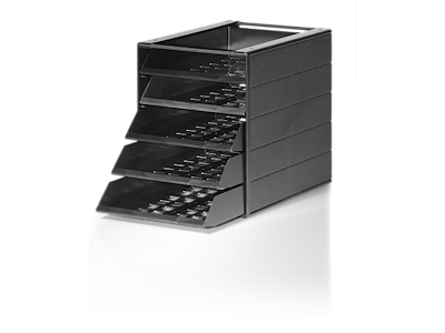Skuffekabinet Idealbox Basic 5 skuffer sort