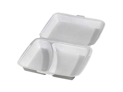 Take away skumbakke 2-rums hvid 300 stk.