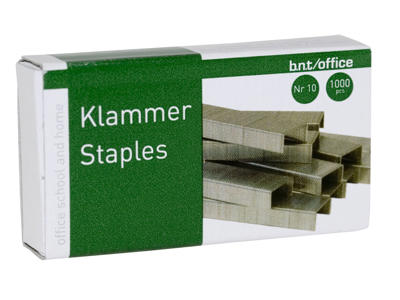 Hæfteklamme 10 BNT/Office 1000 stk.