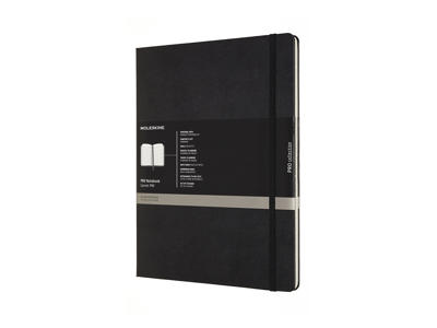 Notesbog Moleskine | Pro Hard | Linjeret | XXL | Sort