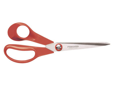 Saks Fiskars universal rød 21 cm venstre