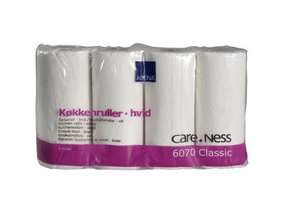 Køkkenrulle Care-Ness Classic | 2-lags hvid | 28 rl | 17,85 m