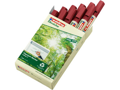 Marker Edding 31 Ecoline rund spids rød flipover