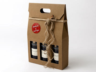 Vinæske brun bølge 3 flasker, åben, 20 stk.