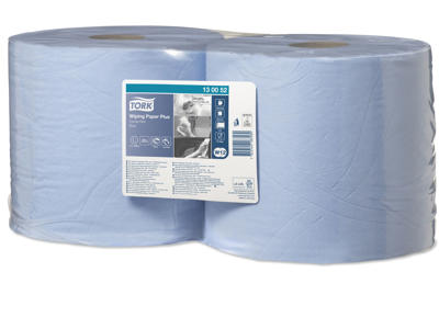 Aftørringspapir Tork W1 130052 Plus 2-lags blå 750 ark/rl. 2 rl.