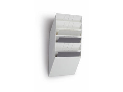 Brochureholder Flexiboxx A4 6 rum vandret hvid