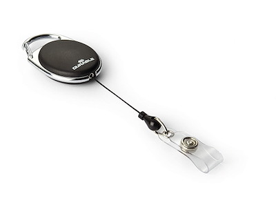 Nøglesnor Durable yoyo sort med plaststrop 10 stk