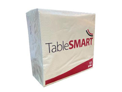 Servietter 40x40 cm 3-lags cream 12x100 stk