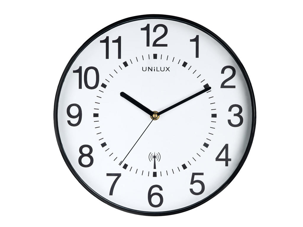 Vægur Unilux Wave ø 30 cm hvid/sort