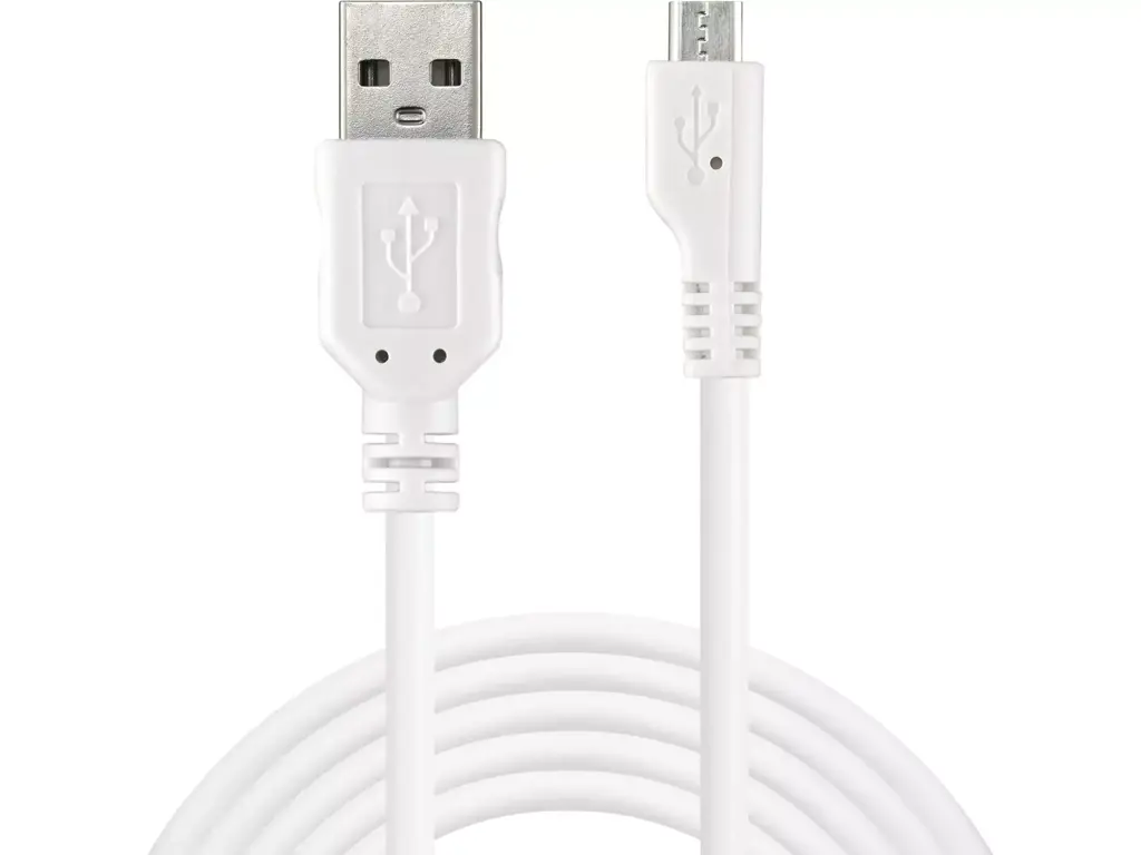 Usb kabel micro hvid 3 meter