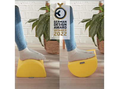 Fodstøtte Leitz Cosy gul