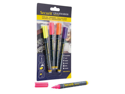 Chalkmarker Securit | ass. tropical | 1-2mm | 4 stk
