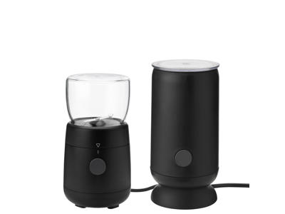 Stelton Foodie elektrisk kaffekværn og mælkeskummer - black