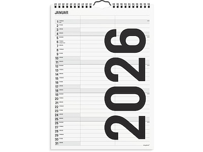 Familiekalender Black and white 2 kol. 2026