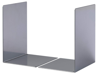 Bogstøtte metal 16x22x16 cm sølv 2 stk