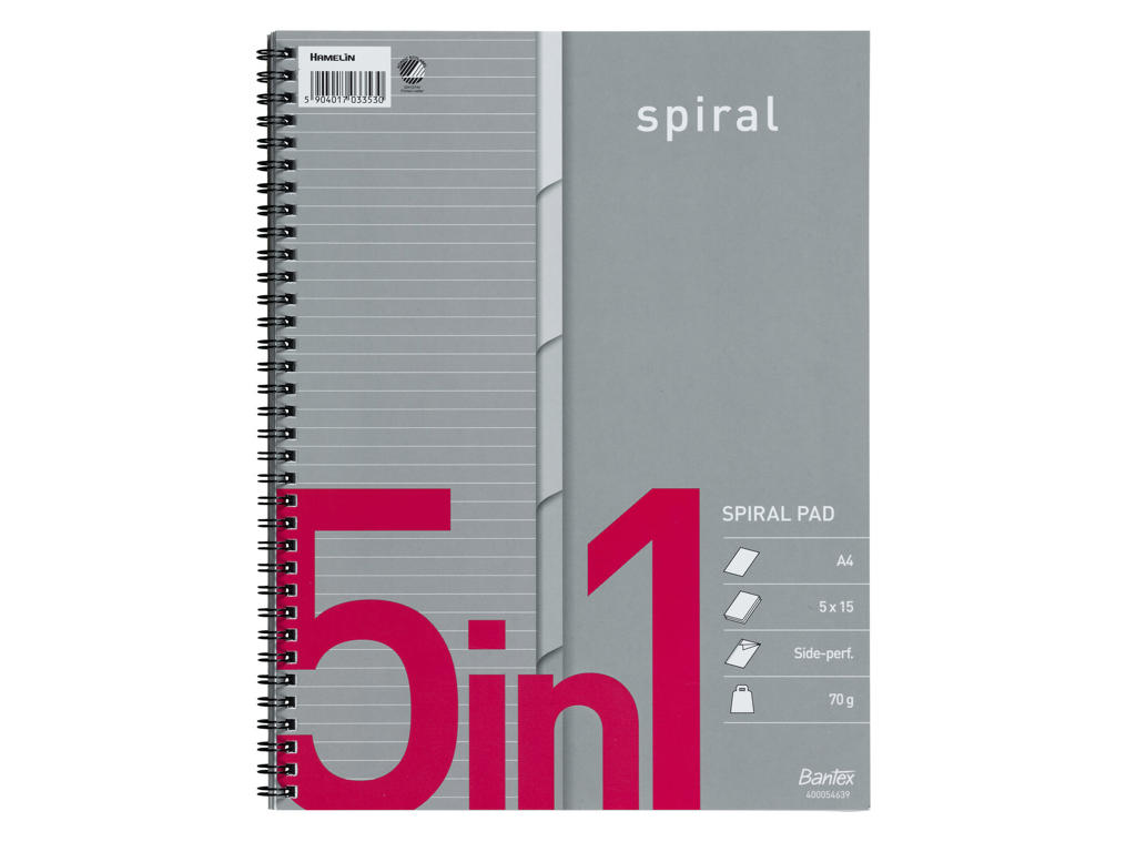 Kollegieblok A4+ linjeret med indexfaner