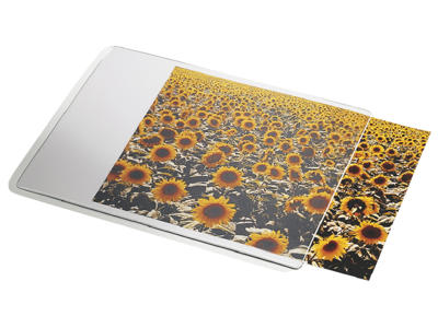 Musemåtte hvid med lomme