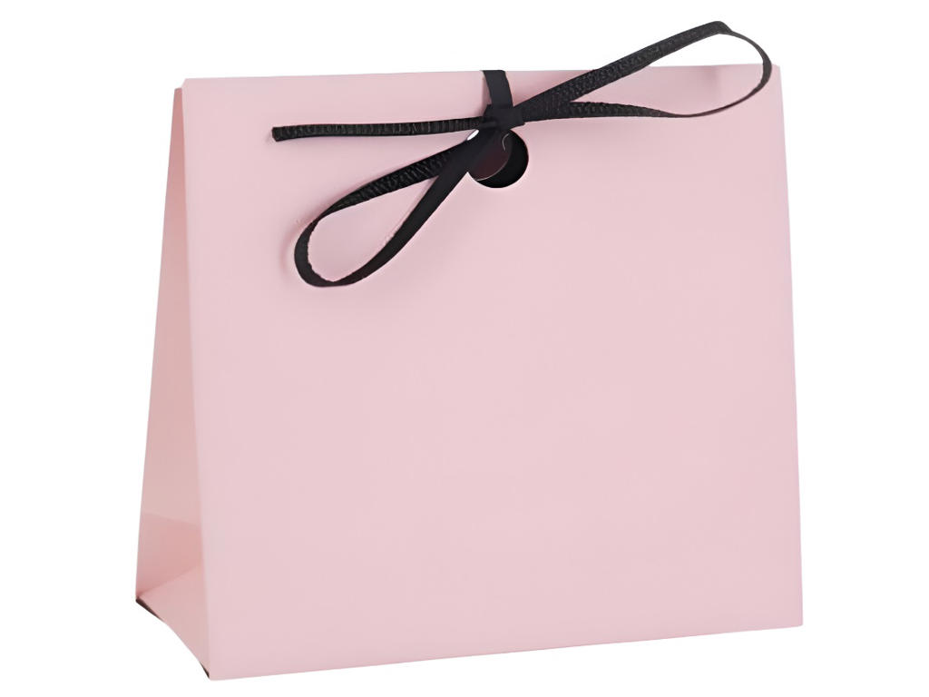 Gavepose 13x4x11cm m/hul rosa 100 stk, uden bånd / sløjfe