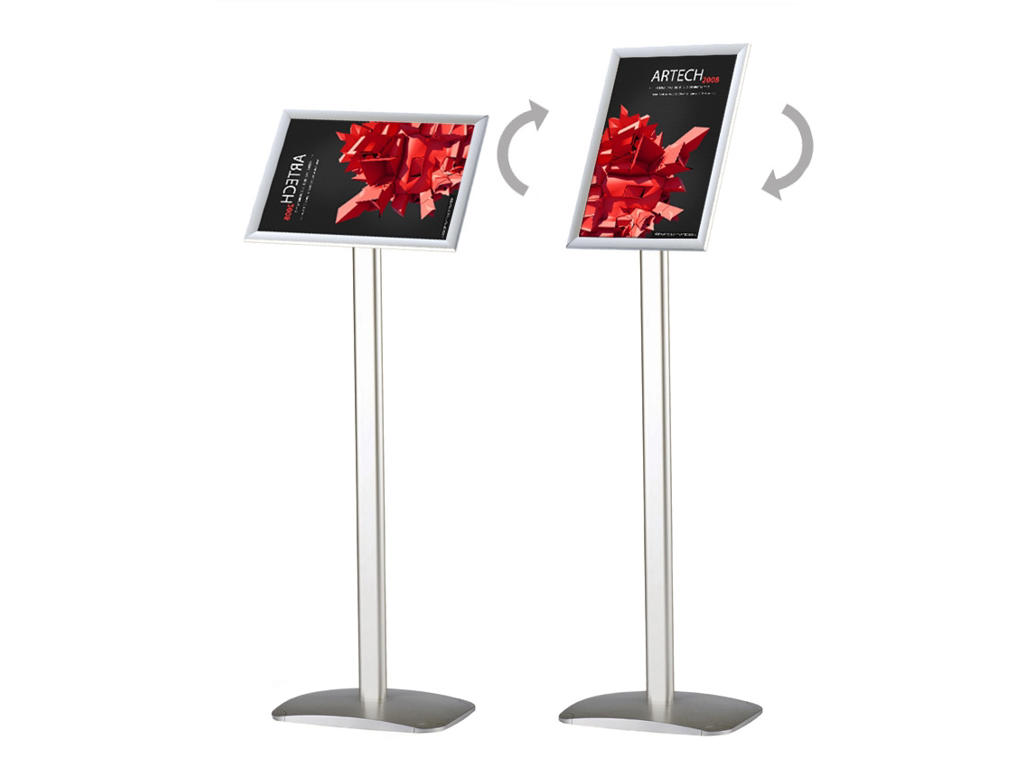 Brochureholder Twinco gulv A4 med snapramme TW3000-11